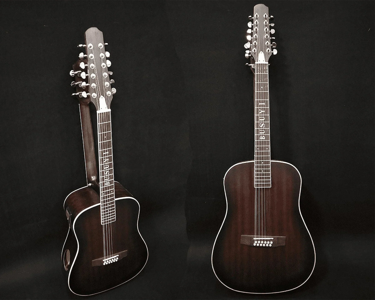 12/6 Strings Acoustic Double Neck; Double Sided Busuyi Guitar 2021 NPT