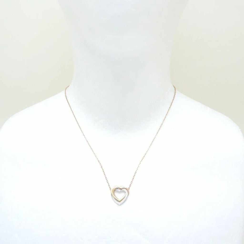 CARTIER Trinity Heart Necklace Diamond B7061200 K18 Three-Color Gold 291637 (Like New)