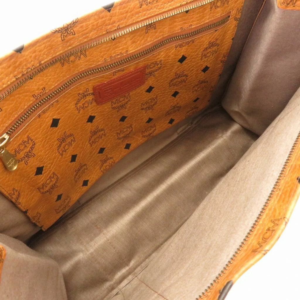 MCM Visetos Brown Canvas Tote Bag ()