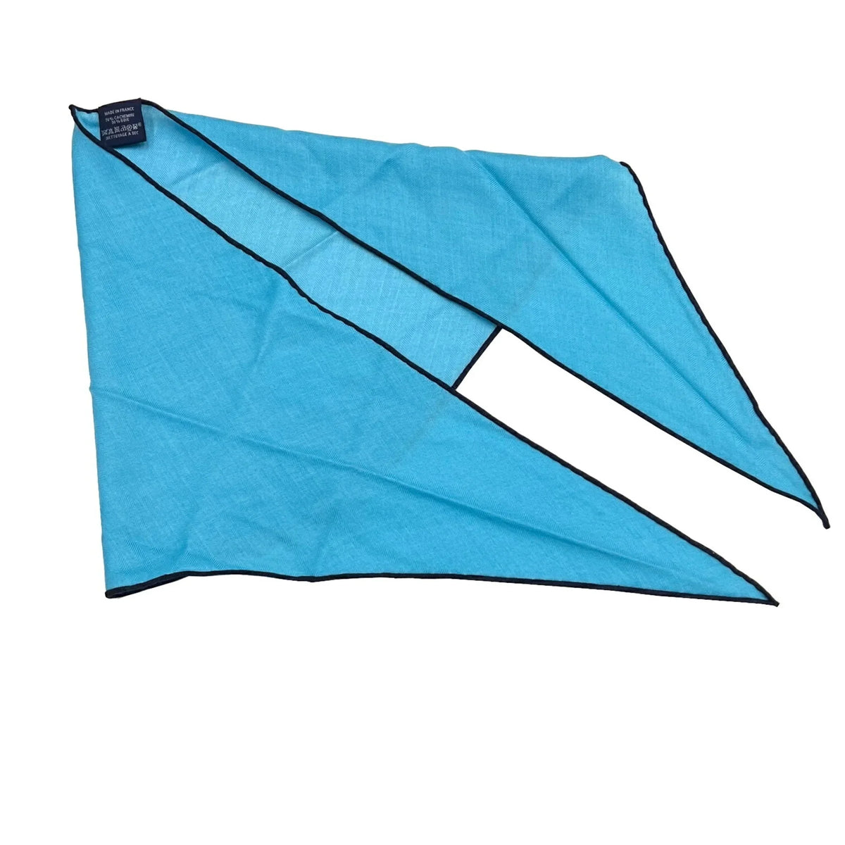 HERMES Hermes scarf triangle triangular cashmere silk blue ladies (Like New)