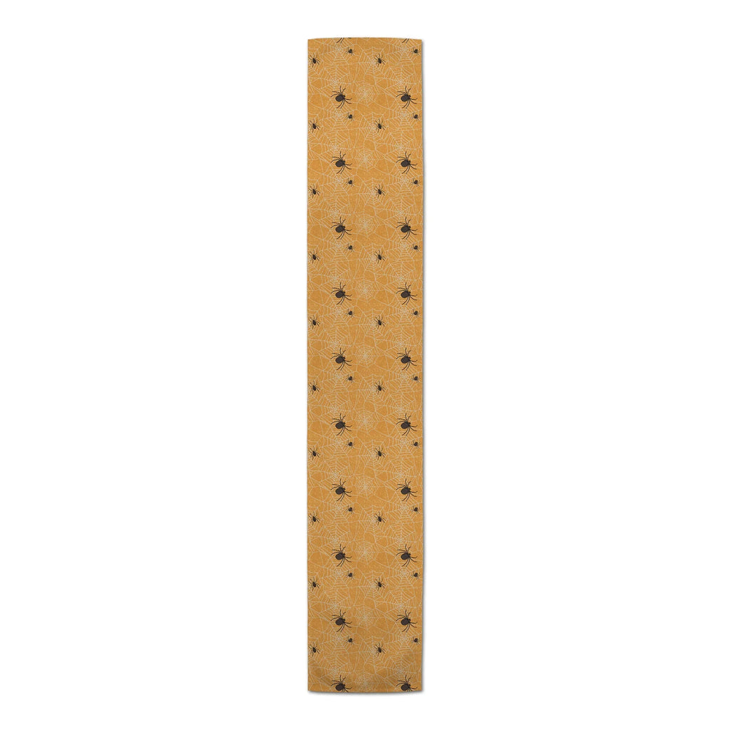 Creative Products Orange Spider Web Pattern 16 x 90 Poly Twill Table Runner