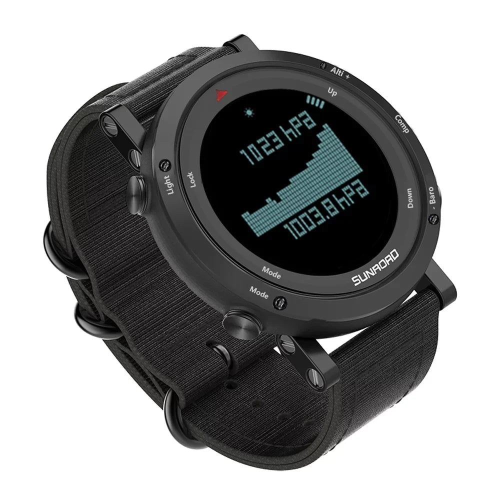 Barometer Altimeter Compass Weather Forecast Men Watch 50meters -resistant Multifunctional Outdoor Sports Watch for Mountaineering Running Trekking Camping