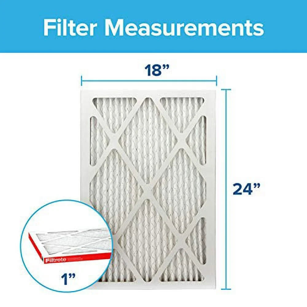 Filtrete 18x24x1; AC Furnace Air Filter; MPR 1000; Micro Allergen Defense; 2-Pack (exact dimensions 17.81 x 23.81 x 0.81)