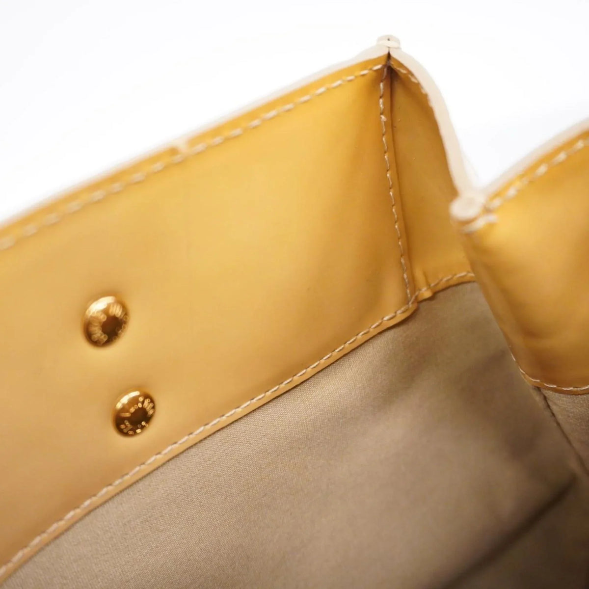 Louis Vuitton Handbag Vernis Reed PM M91144 Beige Women's (Good)