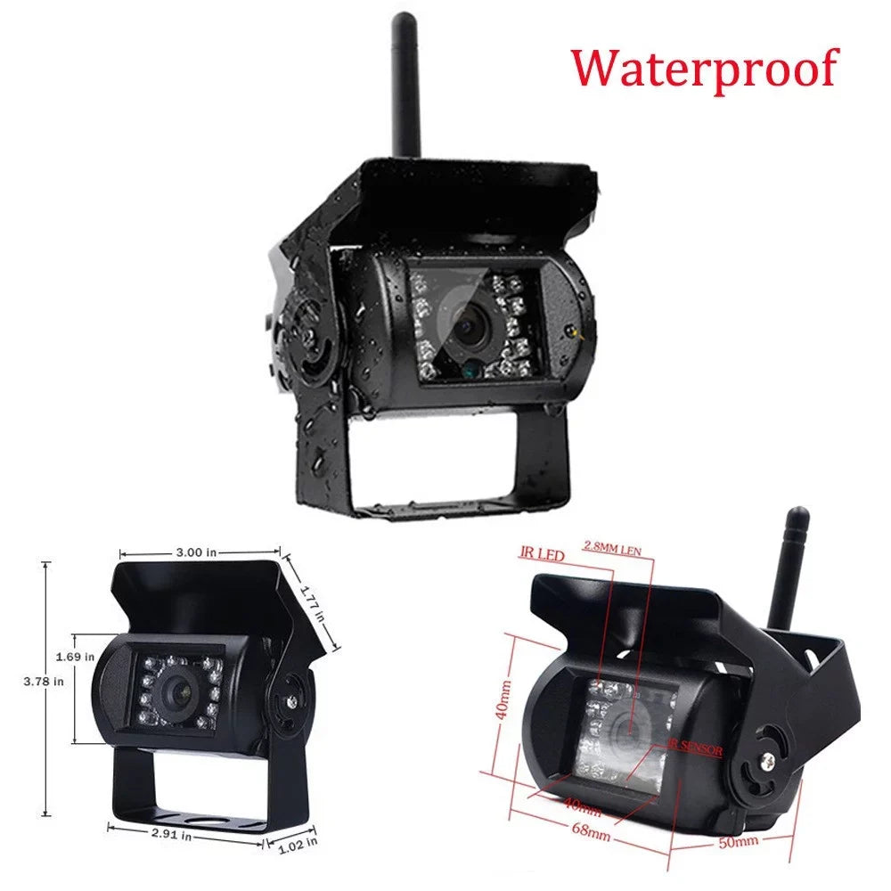9V - 35V Car Vehicle Rear View Wireless IR Night Vision Backup Camera Liquidproof Kit + 7" LCD Monitor Parking Assistance System For Truck / Van / Caravan / Trailers / Camper