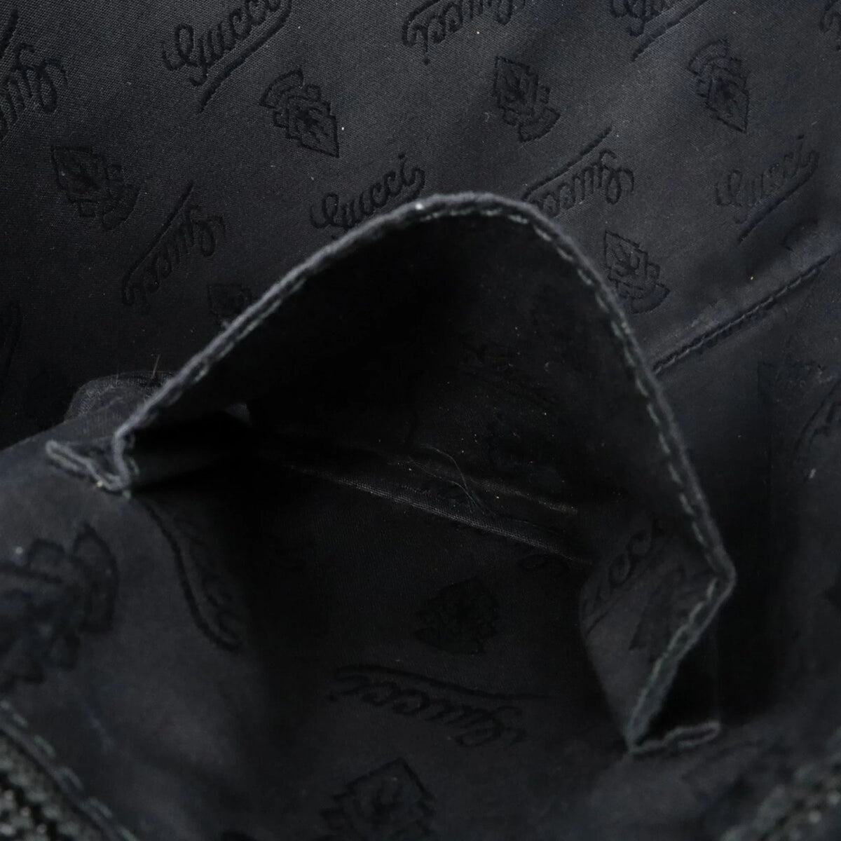 GUCCI Gucci GG Imprime Crossbody Shoulder Bag PVC Leather Black 201446 (Good)