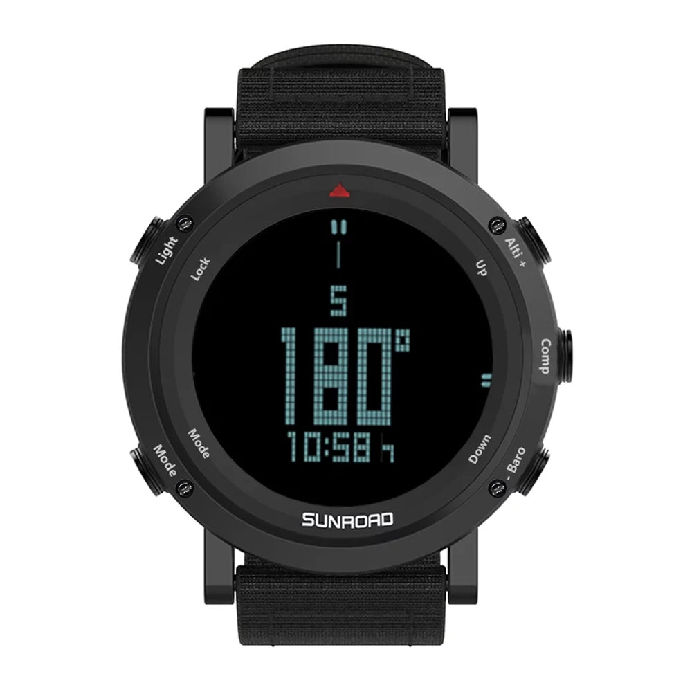 Barometer Altimeter Compass Weather Forecast Men Watch 50meters -resistant Multifunctional Outdoor Sports Watch for Mountaineering Running Trekking Camping