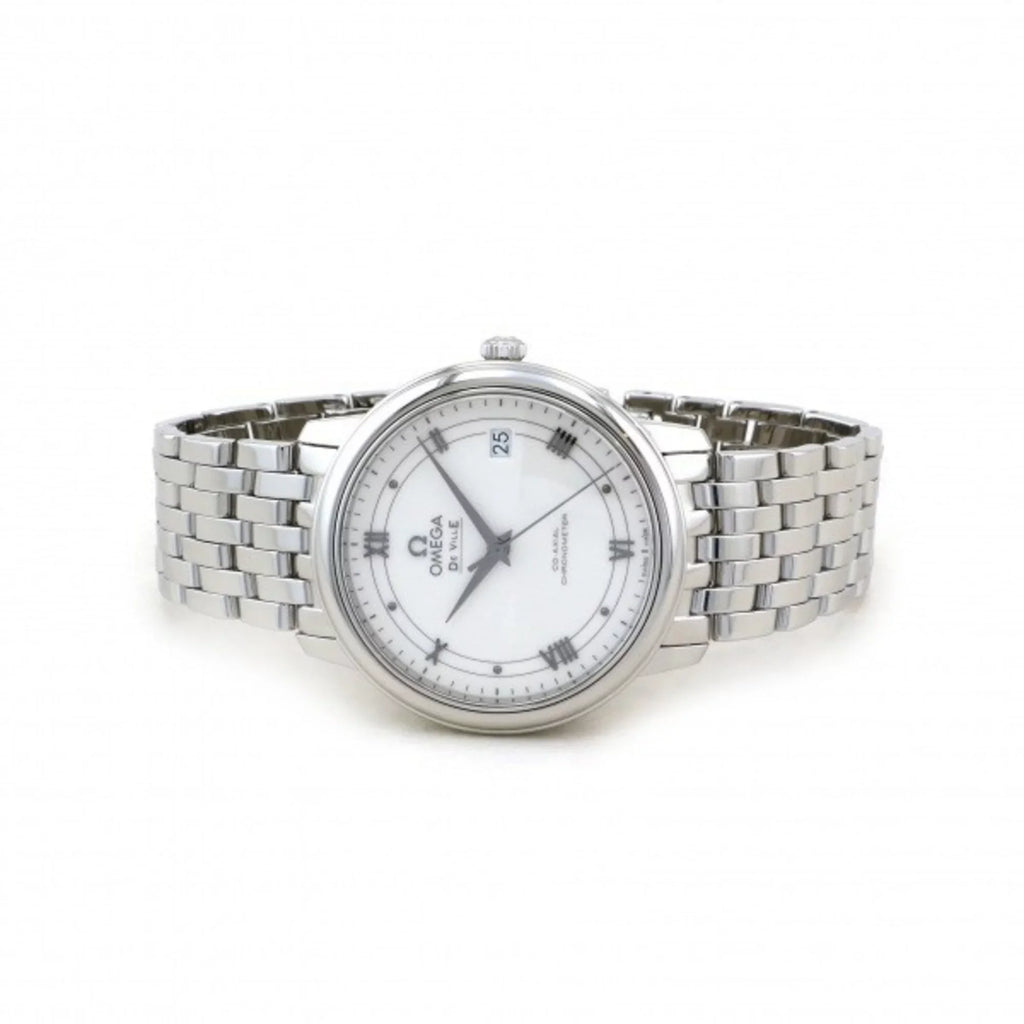 Omega OMEGA De Ville Co-Axial Chronometer 424.10.37.20.04.001 Silver Dial Watch Women's (Good)