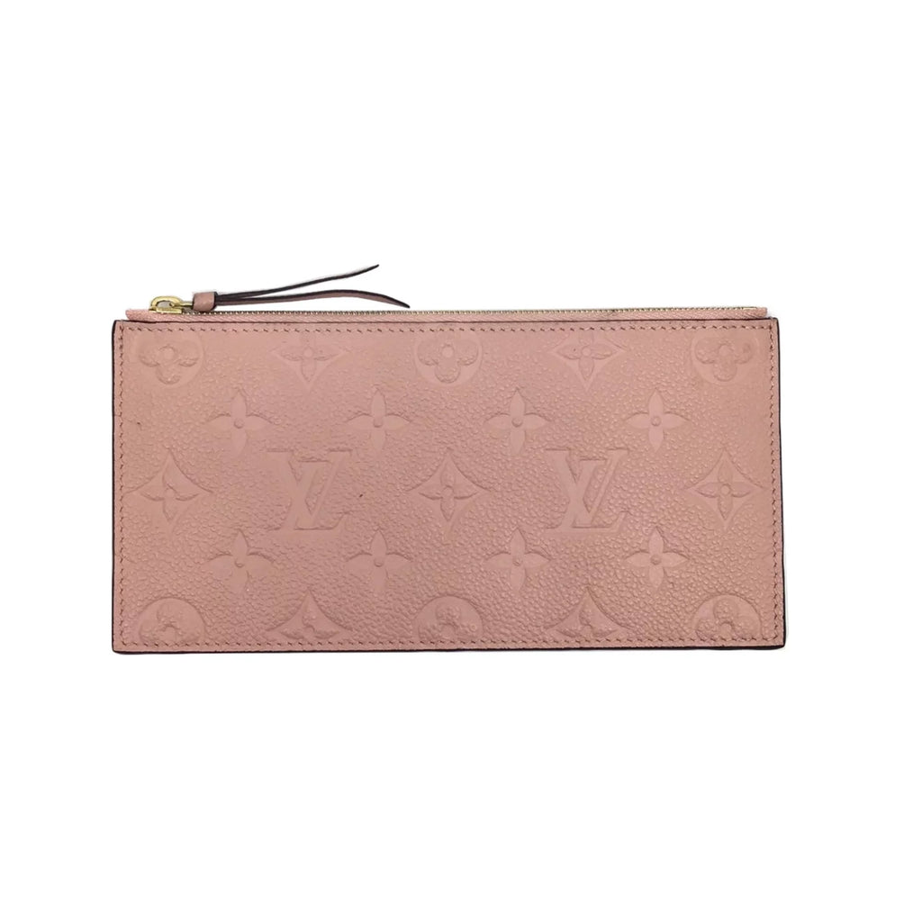 LOUIS VUITTON Louis Vuitton Monogram Implant Pochette Felicie M67856 Chain Wallet Bag Pink G Hardware Gold Rose Ballerine Women's (Fair)