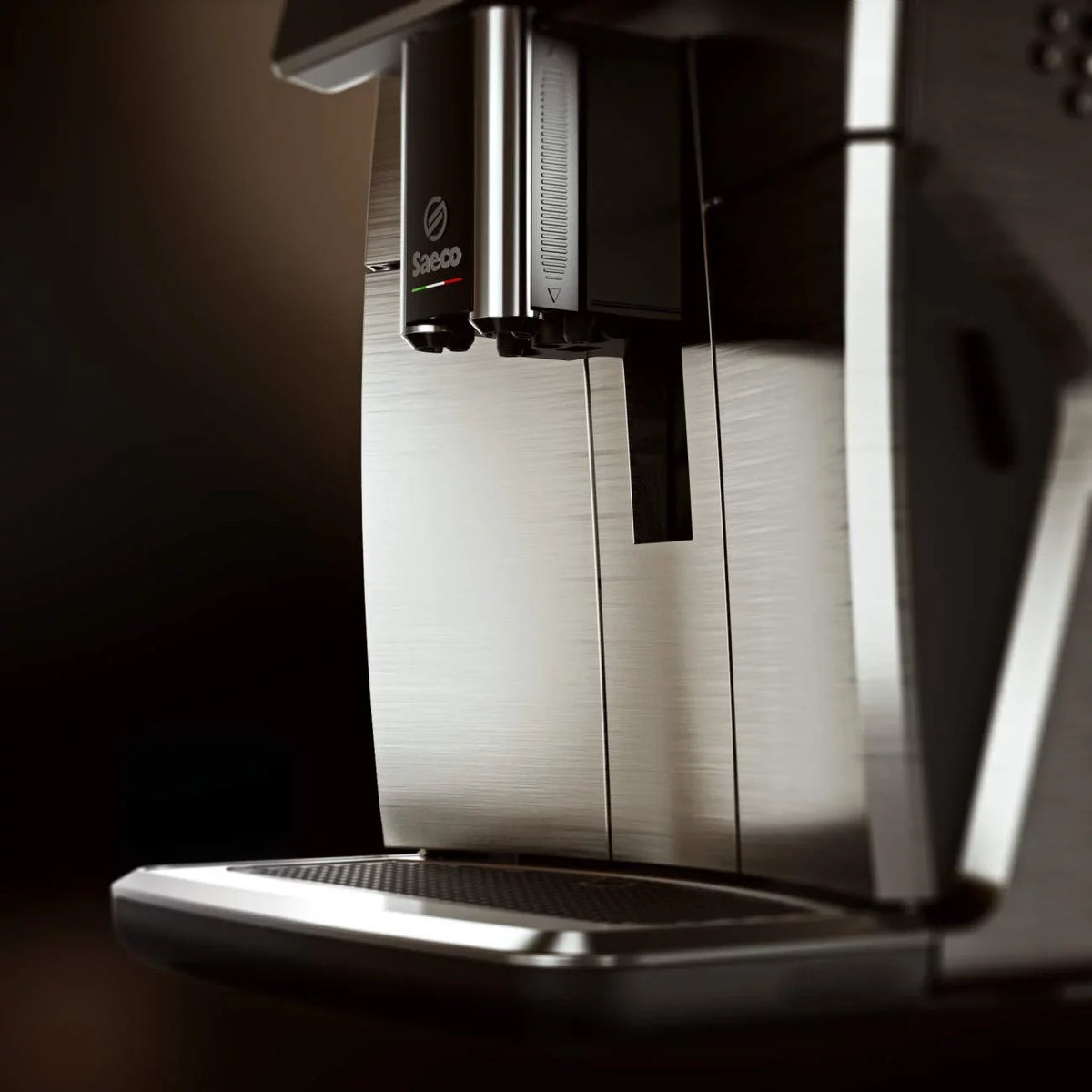 Saeco Xelsis SM7684/04 Super Automatic Espresso Machine; Titanium Metal Front