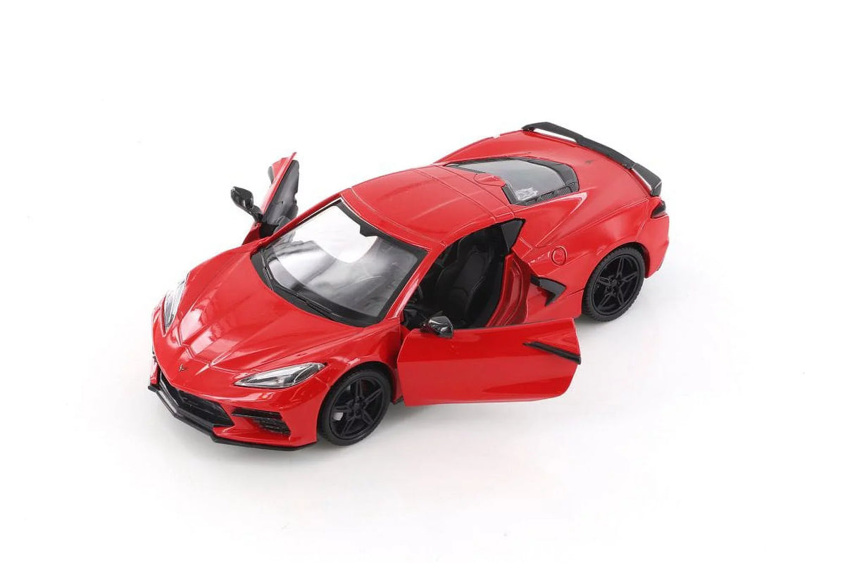 2020 Chevy Corvette C8 Stingray; Red - Showcasts 79360/16D - 1/24 scale Diecast Model Toy Car