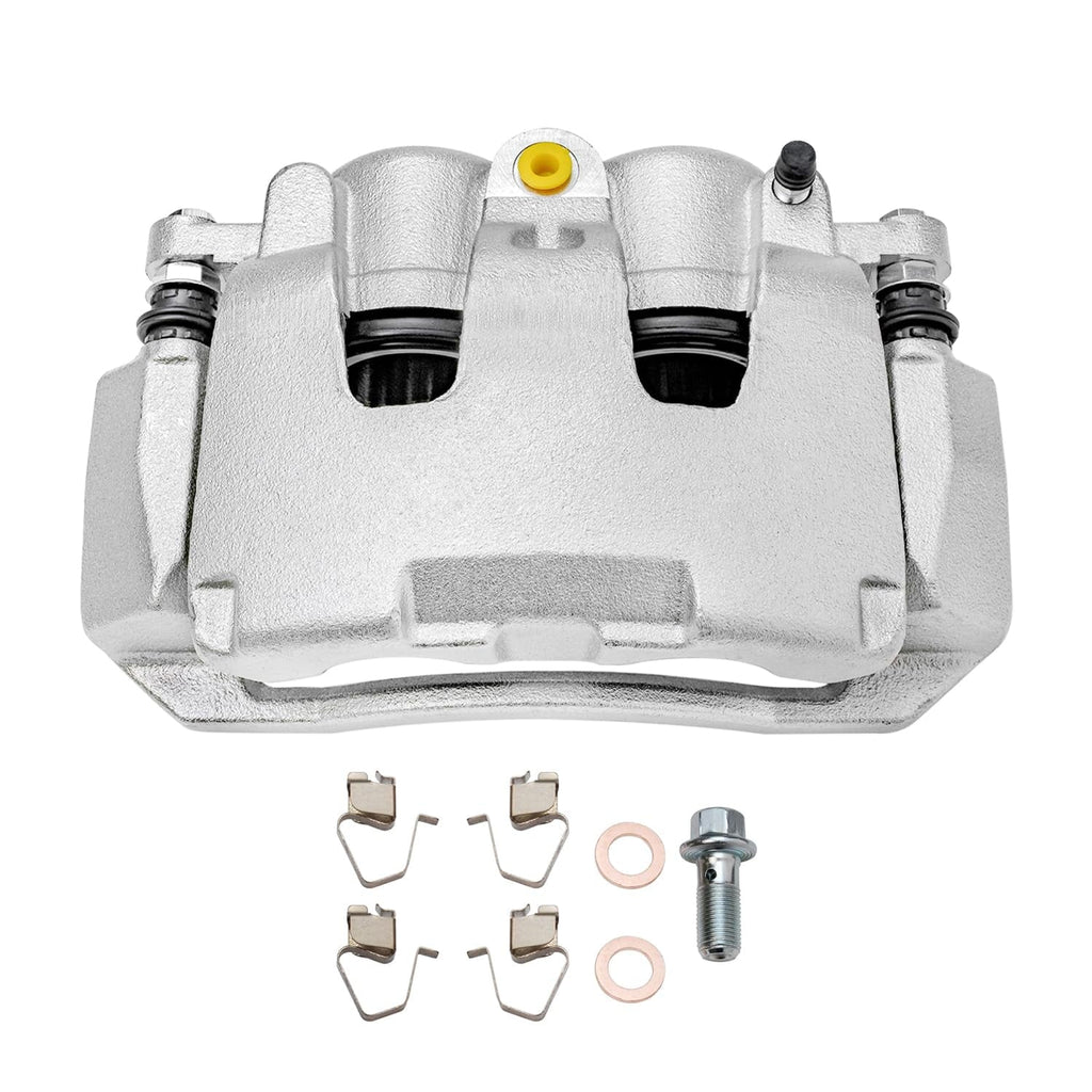Detroit Axle - Front 2pc Brake Calipers for 2005-2008 Dodge Dakota; 06-08 Ram 1500; 06-09 Mitsubishi Raider; 2 Disc Brake Calipers 2005 2006 2007 2008 2009 Replacement