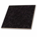 3dRose Black Pearl granite print - Ceramic Tile; 6-inch