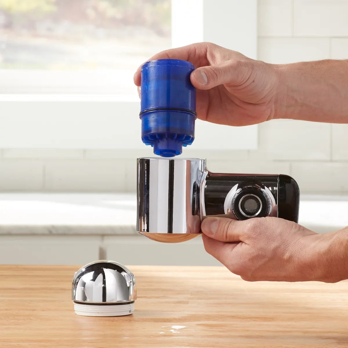 PUR PLUS Faucet Mount Filtration System; Horizontal; Chrome; PFM400H