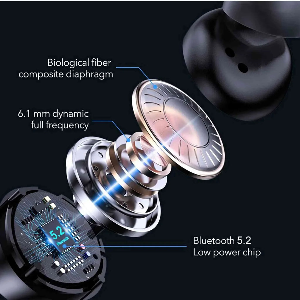 UrbanX True Wireless Bluetooth Earbuds + Charging Case; Black; Dual Connect; IPX5 Resistance; Bluetooth 5.2 Connection; Balanced; Bass Boost Compatible with Lenovo Tab M10 Plus (3rd Gen)
