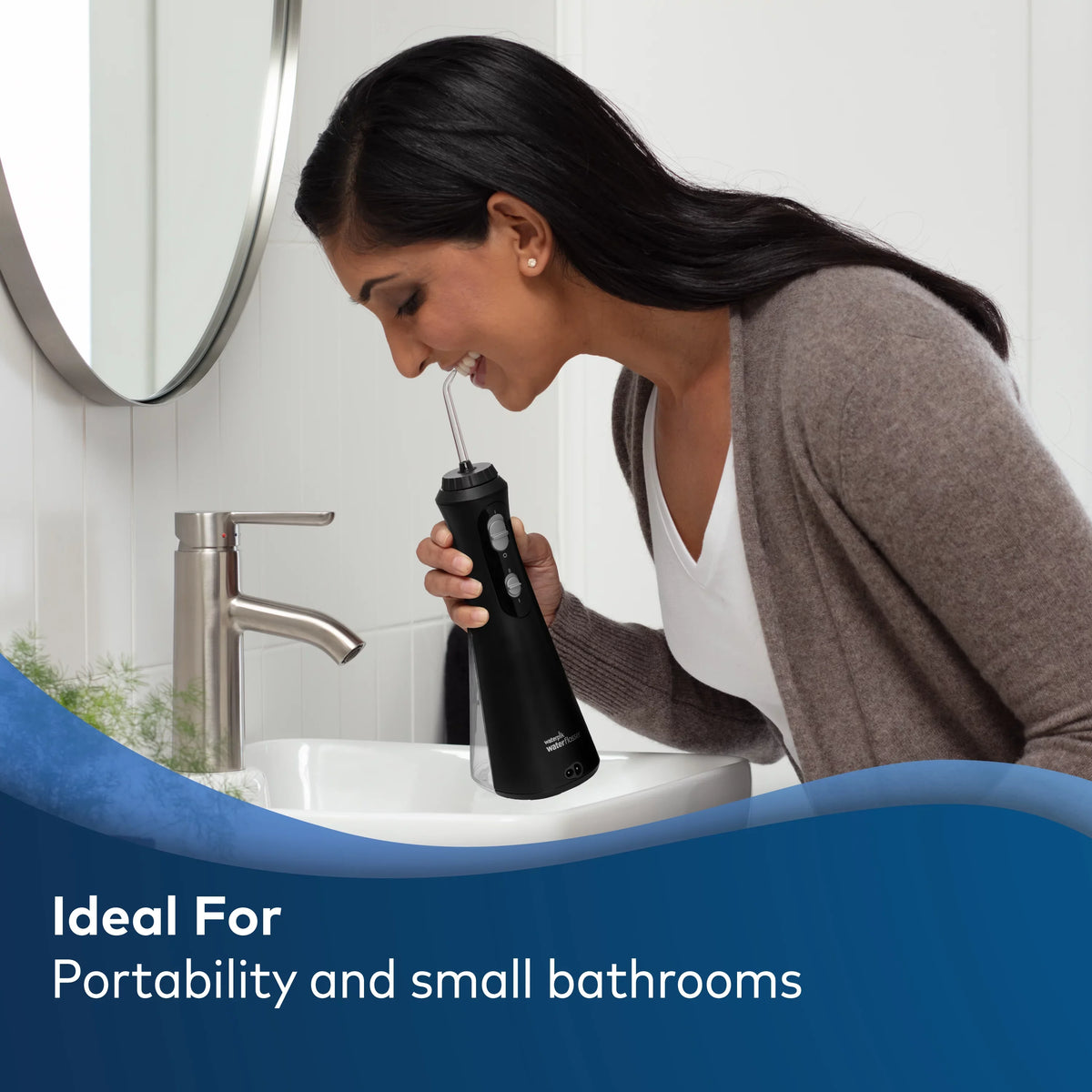 Liquidpik Cordless Plus Portable Flosser Oral Irrigator; Black