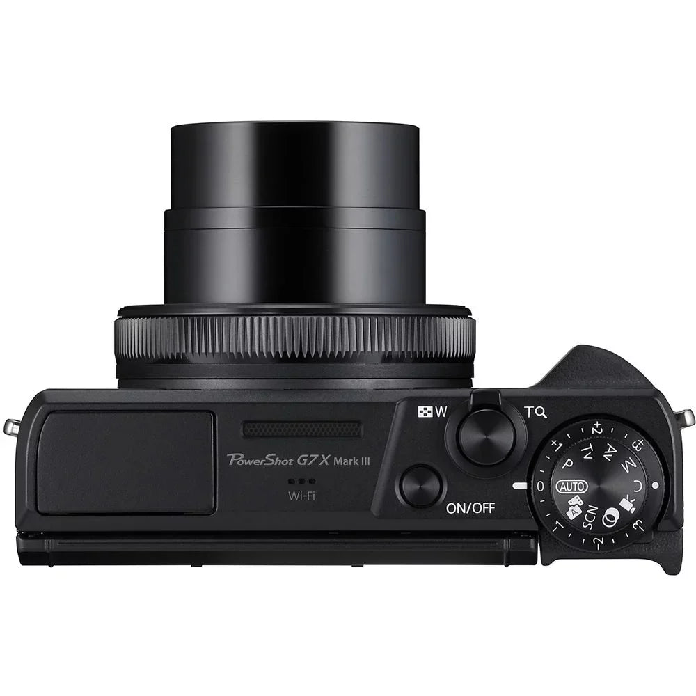 Canon PowerShot G7 X Mark III Digital Camera (Black) + Extra Battery + Flash - 32GB Kit