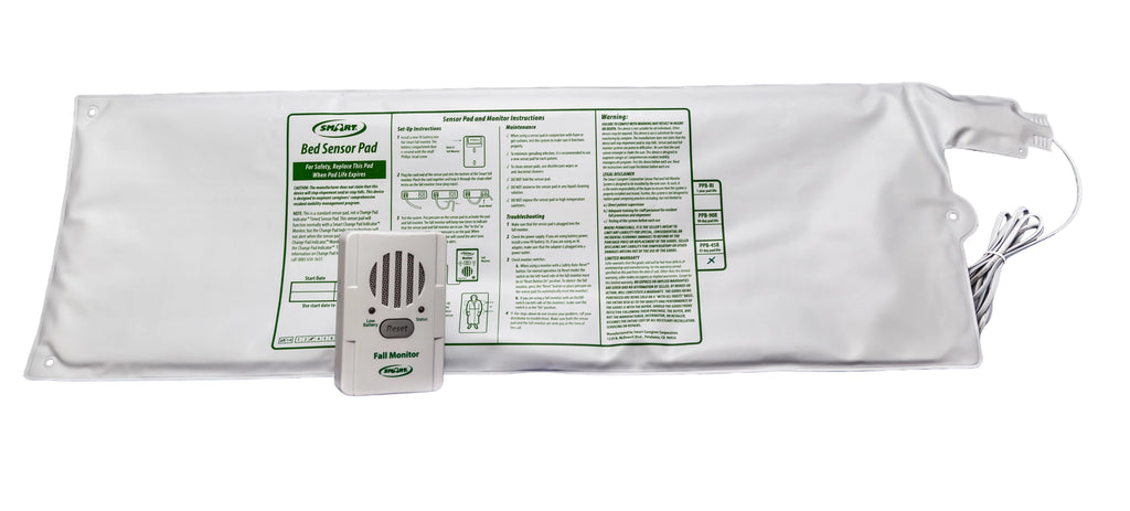 Bed/Chair Exit Fall Prevention Alert With Corded Weight-Sensing Bed Pad (10"x30"; 45-Day) System