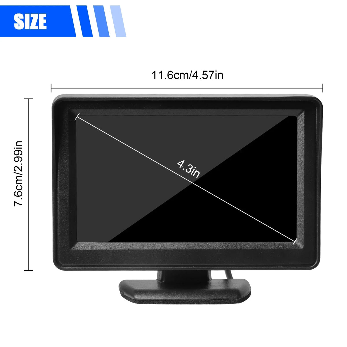 Car Back Seat Camera; EEEkit 12V Baby Car Mirror with 4.3-inch HD Screen; Night Vision; 120° Wide Crystal Clear View; Rear Facing Safety Car Seat Mirror Camera Observe the Baby's Every Move; Black