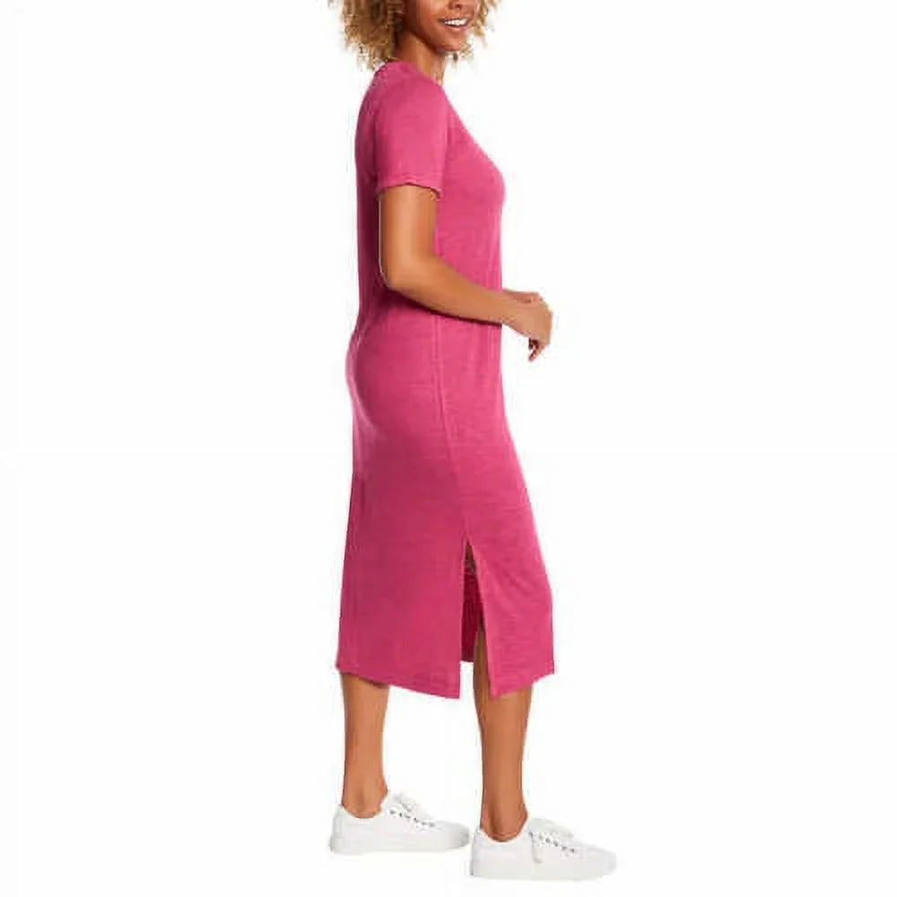 Jessica Simpson Ladies' Midi Dress; Raspberry Large