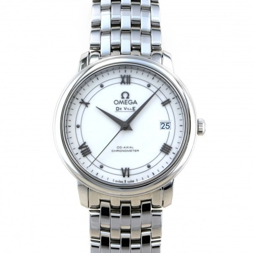 Omega OMEGA De Ville Co-Axial Chronometer 424.10.37.20.04.001 Silver Dial Watch Women's (Good)