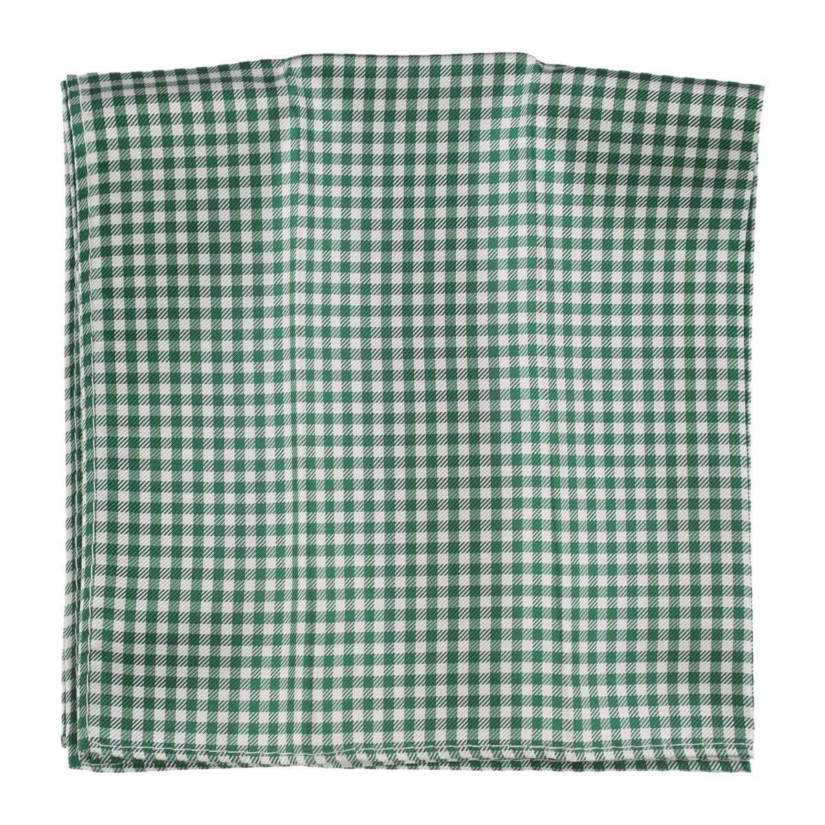 Tommy Hilfiger Mens Gingham Pocket Square; Green;