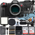 Canon EOS R5 C Mirrorless Cinema Camera (Body) with 2 Pack SanDisk 128GB Memory Card + Case + ZeeTech Accessory Bundle