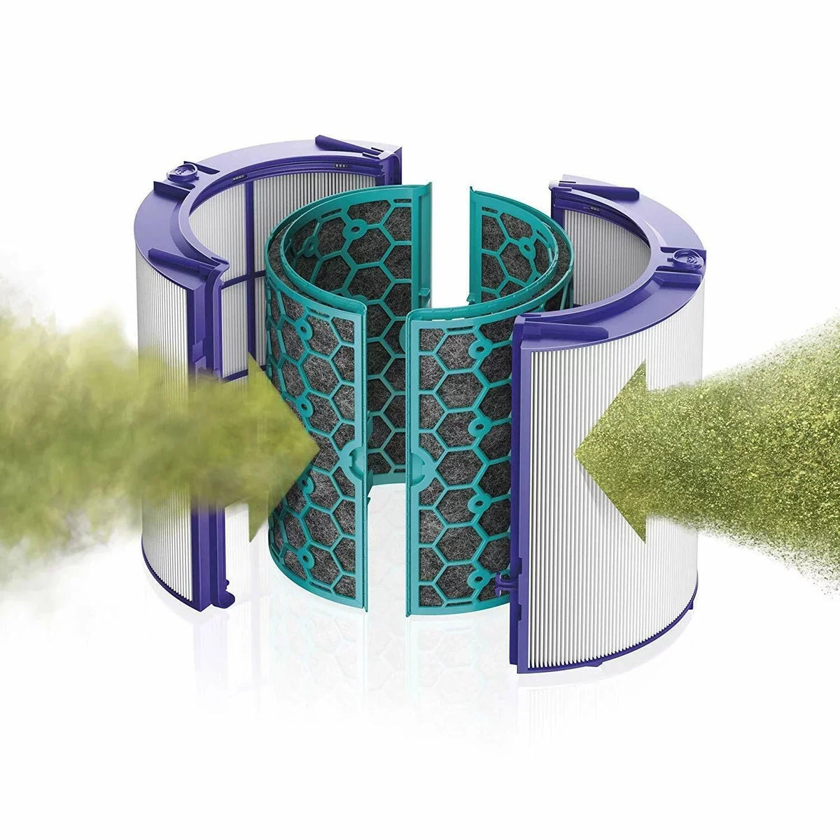Air Purifier Filter Replacement for Pure Cool Purifying Fan TP04 HP04 DP04; 2-in-1 360° True HEPA and Activated Carbon Filter