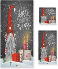 Wellsay Christmas Gnome Towel Set of 3; Highly Absorbent Soft Towels with Bath Towel; Hand Towel and Washcloth for Bathroom Hotel Gym Spa