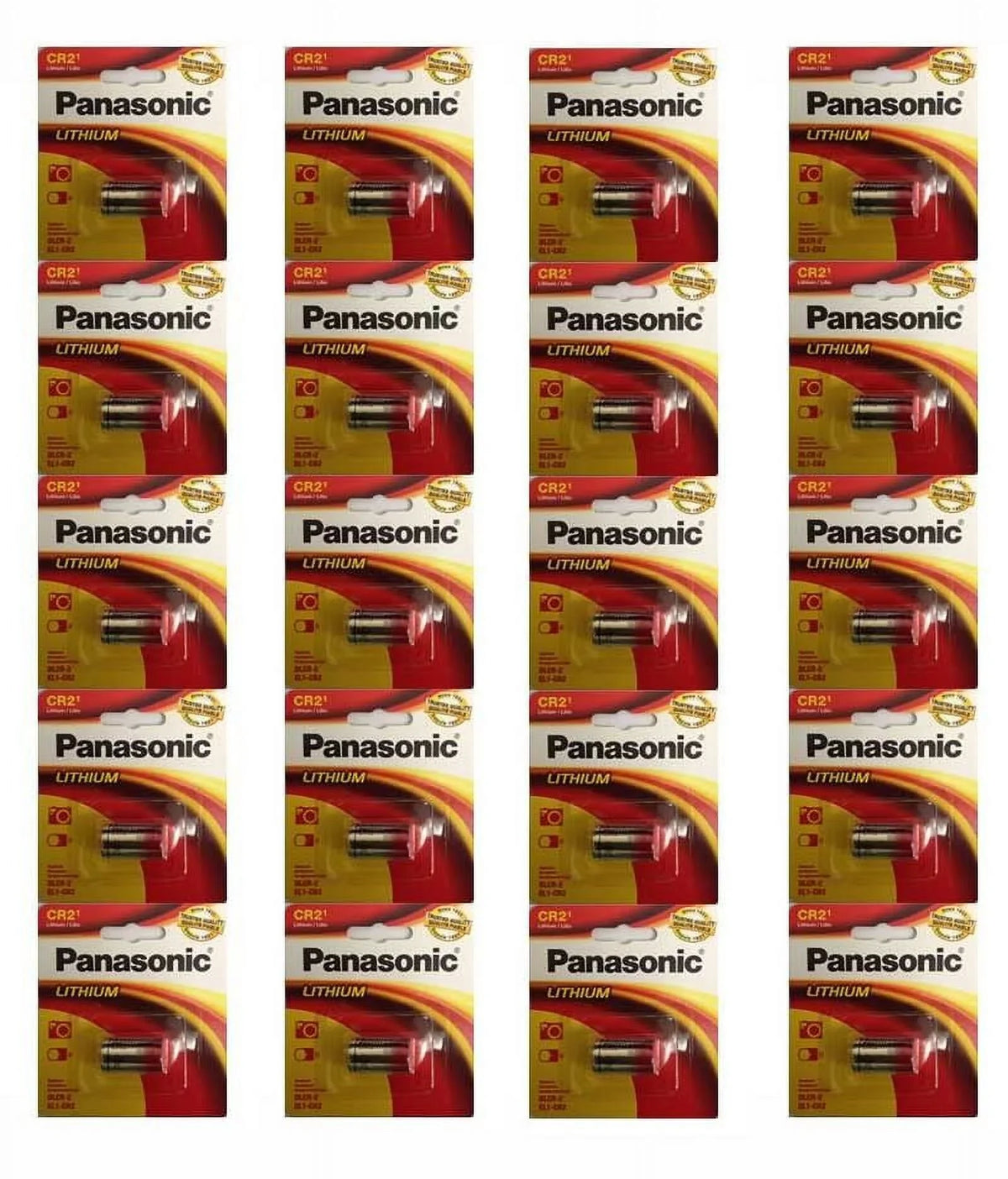 20 Pcs Panasonic CR-2 3V Lithium Battery; RETAIL PACKAGING