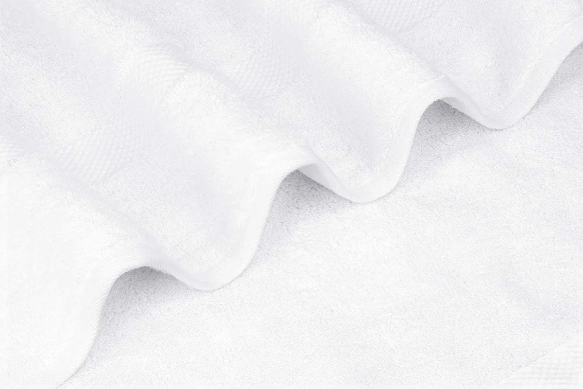 White Classic Luxury White Bath Towels - Large 30x56 mm; 100% Cotton American Linen Big White Towels; 2-Pack Bathroom Sheets | Set of 2; White
