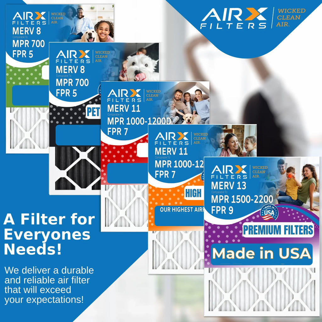 21.5x23.5x1 Air Filter MERV 11 Comparable to MPR 1000; MPR 1200 & FPR 7 Electrostatic Pleated Air Conditioner Filter 4 Pack HVAC USA Made 21.5x23.5x1 Furnace Filters by AIRX FILTERS WICKED CLEAN AIR.