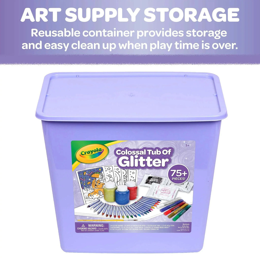 Crayola Glitter Arts and Crafts Kit; 80+ School Supplies; Glitter Toy; Creative Gift for Unisex Child
