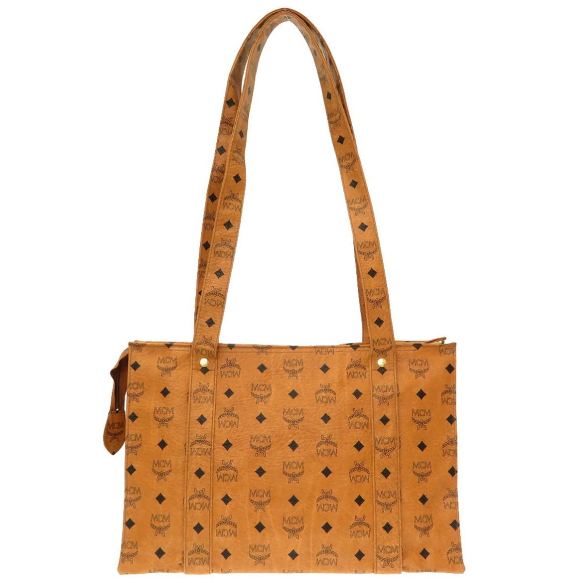 MCM Visetos Brown Canvas Tote Bag ()