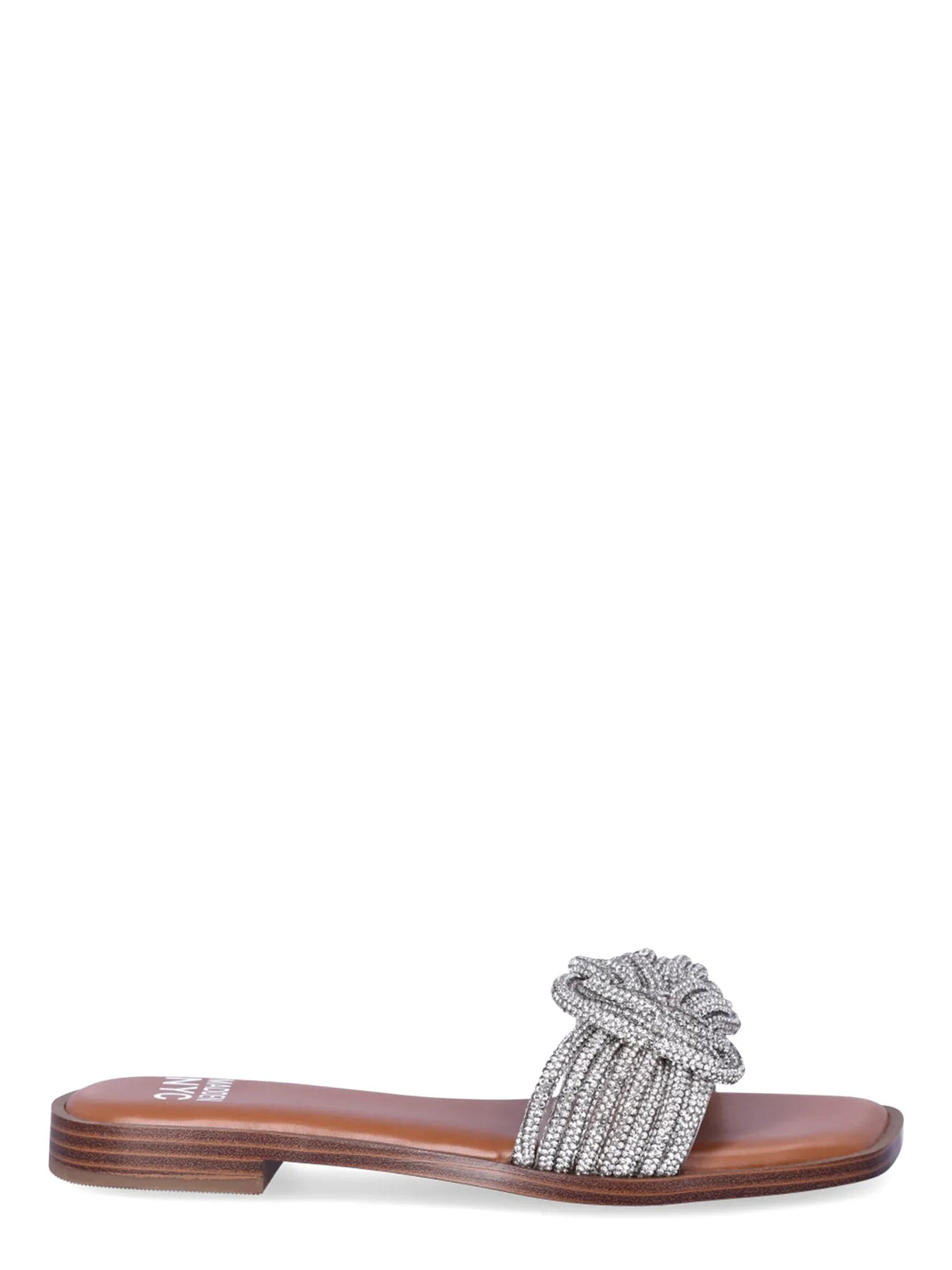 Madden NYC Women's Bling Knot Flat Slide Sandals