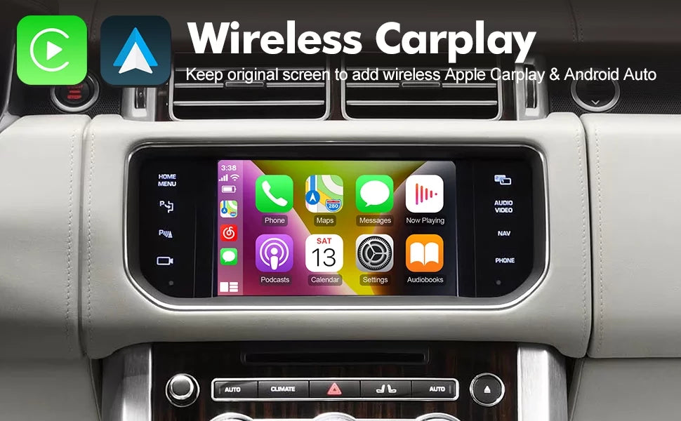 Wireless CarPlay Receiver SmartBox for Land Rover Range Rover/Evoque/Discovery 4 Jaguar XE XF Bosch Carplay Interface Retrofit kit Decoder; Support Android Auto; Mirror Link; Reverse Camera; USB Drive