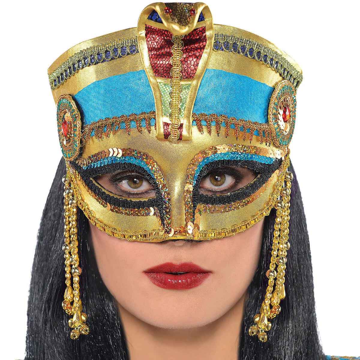 Amscan Egyptian Mask Costume Accessory - One Size; Multicolor; 10"X 6"; 1 pc