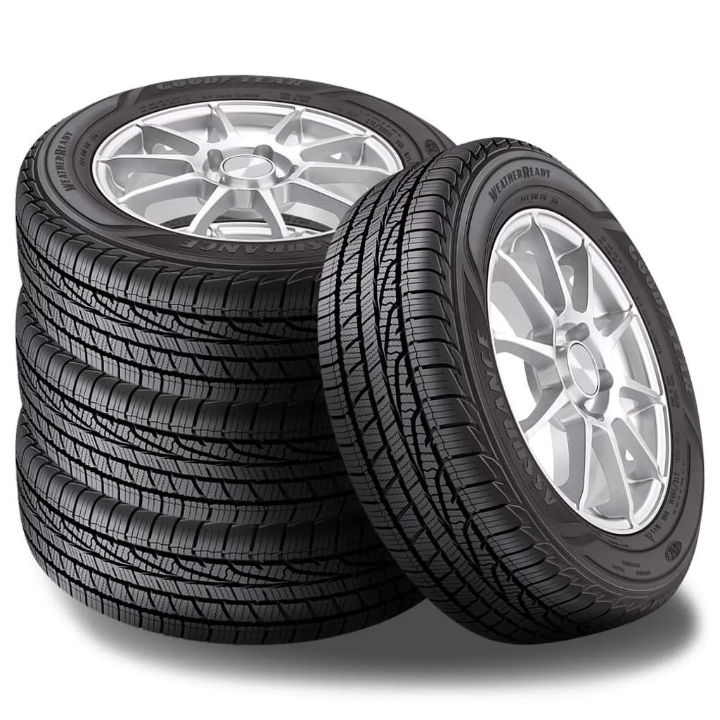 Set of 4 Goodyear Assurance WeatherReady 255/50R19 107H XL All Season Tire 60K Mi 700AA 767905537 / 255/50/19 / 2555019 Fits: 2020-23 Mercedes-Benz GLE350 4Matic; 2010-13 Acura MDX Base