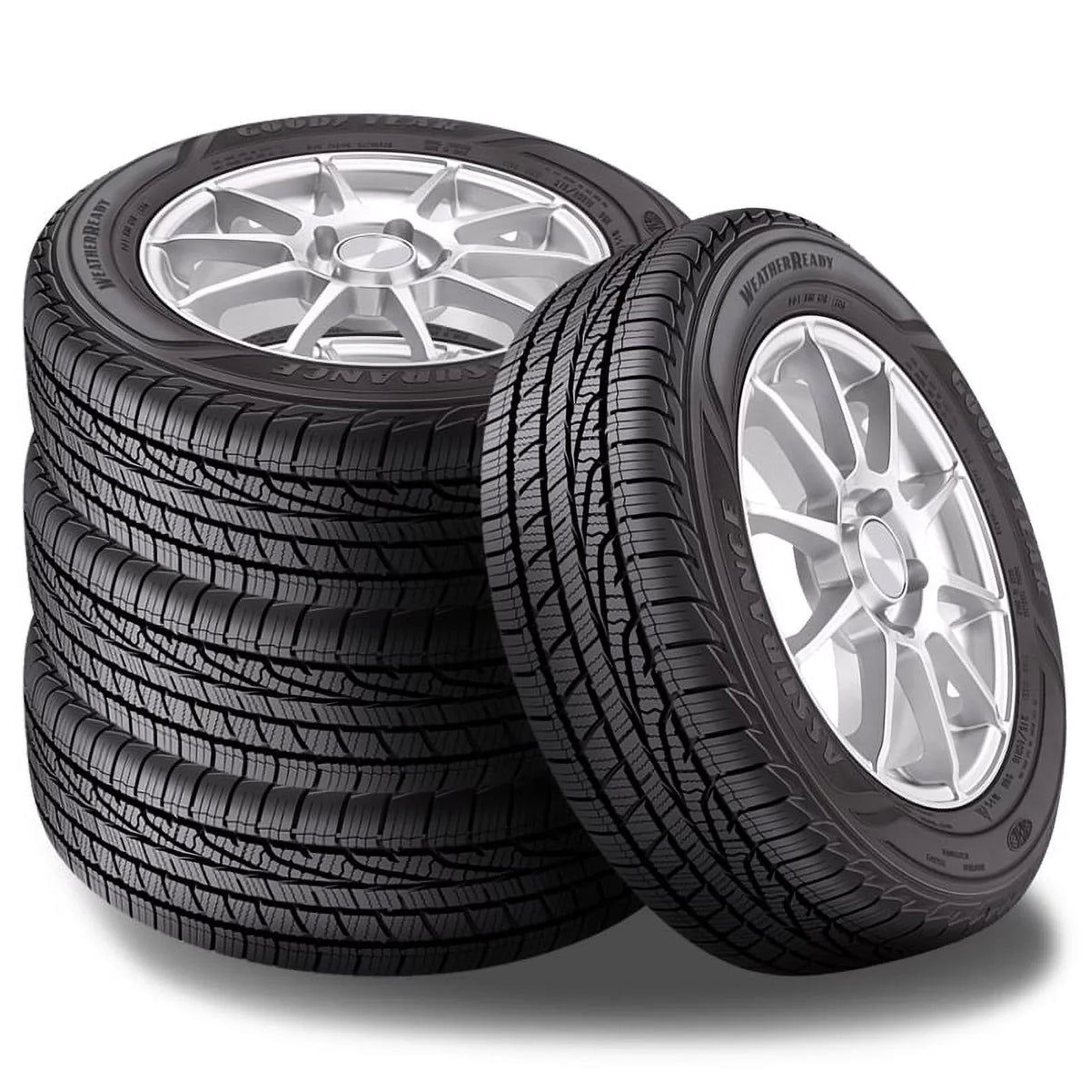 Set of 4 Goodyear Assurance WeatherReady 255/50R19 107H XL All Season Tire 60K Mi 700AA 767905537 / 255/50/19 / 2555019 Fits: 2020-23 Mercedes-Benz GLE350 4Matic; 2010-13 Acura MDX Base
