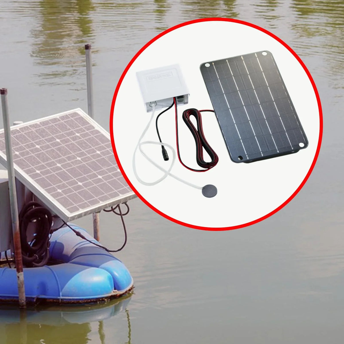 simhoa Solar Air Pump;Aquarium Air Pump Oxygenator Silent Eco Friendly;6V Solar Pond Aerator Solar Powered Pond Pump for Hydroponics