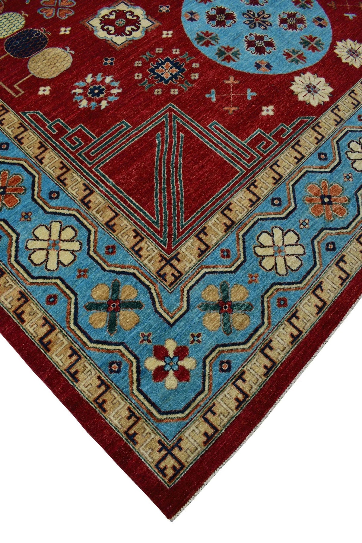 Aria Roselyn Red/Lt. Blue Rug; 9'11" x 13'8"