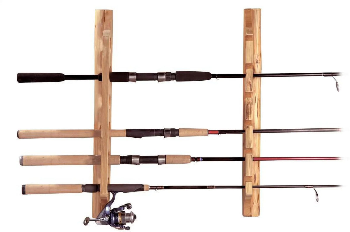 Rush Creek 6-Rod Wall Mount Vertical/ Horizontal Rod Holder; 2 Pieces