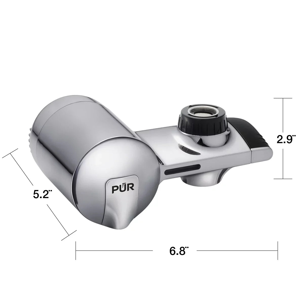 PUR PLUS Faucet Mount Filtration System; Horizontal; Chrome; PFM400H