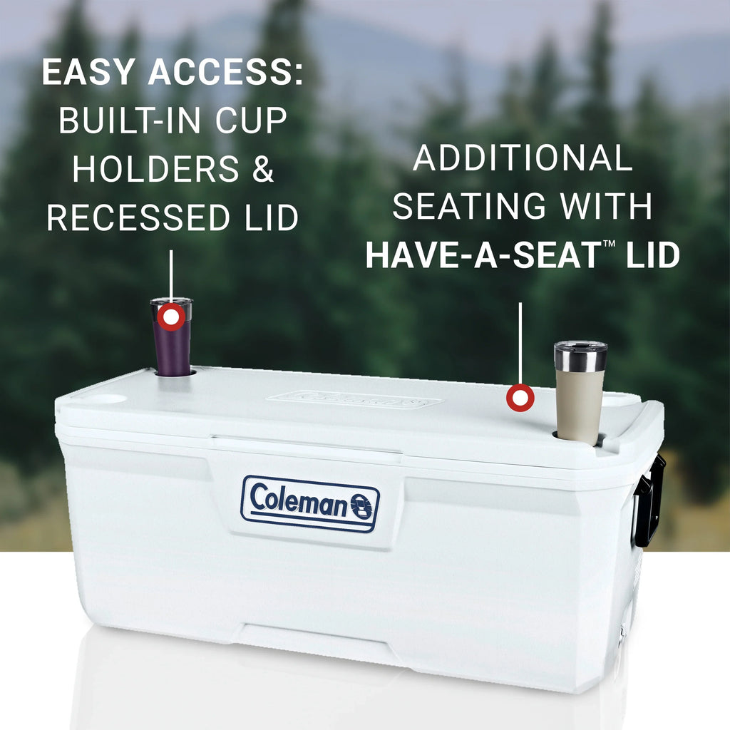 Coleman 150 qt. Hard Sided Ice Chest Cooler; White