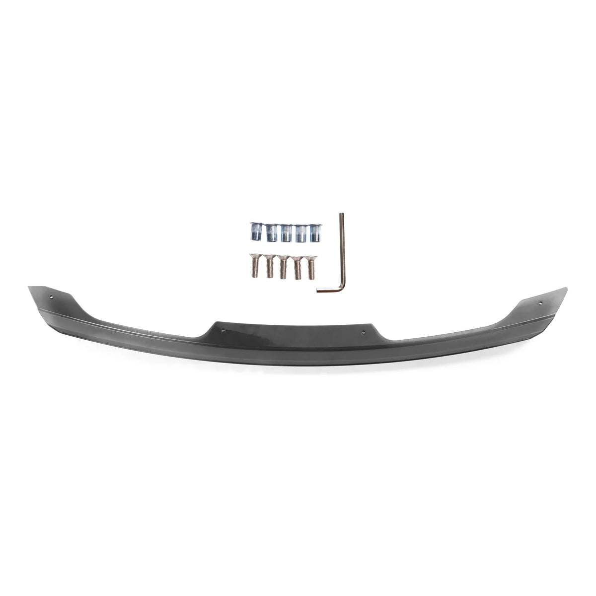 Ikon Motorsports Gurney Flap Compatible With 2015-2023 Ford Mustang Coupe & Convertible GT500 Style PC Smoke Rear Trunk Spoiler Gurney Flap Wicker Bill With Hardware Kit
