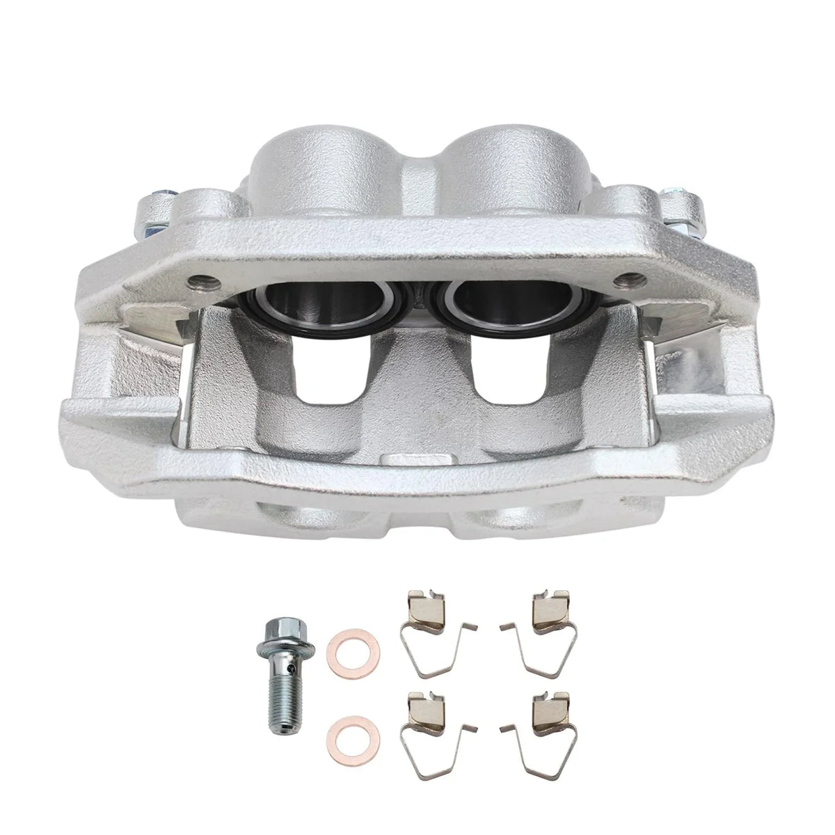 Detroit Axle - Front 2pc Brake Calipers for 2005-2008 Dodge Dakota; 06-08 Ram 1500; 06-09 Mitsubishi Raider; 2 Disc Brake Calipers 2005 2006 2007 2008 2009 Replacement