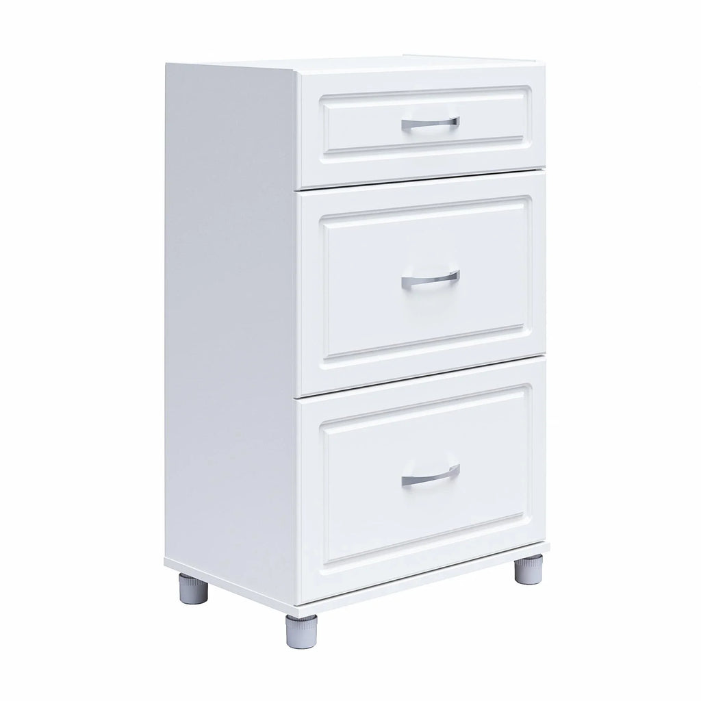 Systembuild Evolution Kendall 24" 3 Drawer Base Garage Storage Cabinet; White
