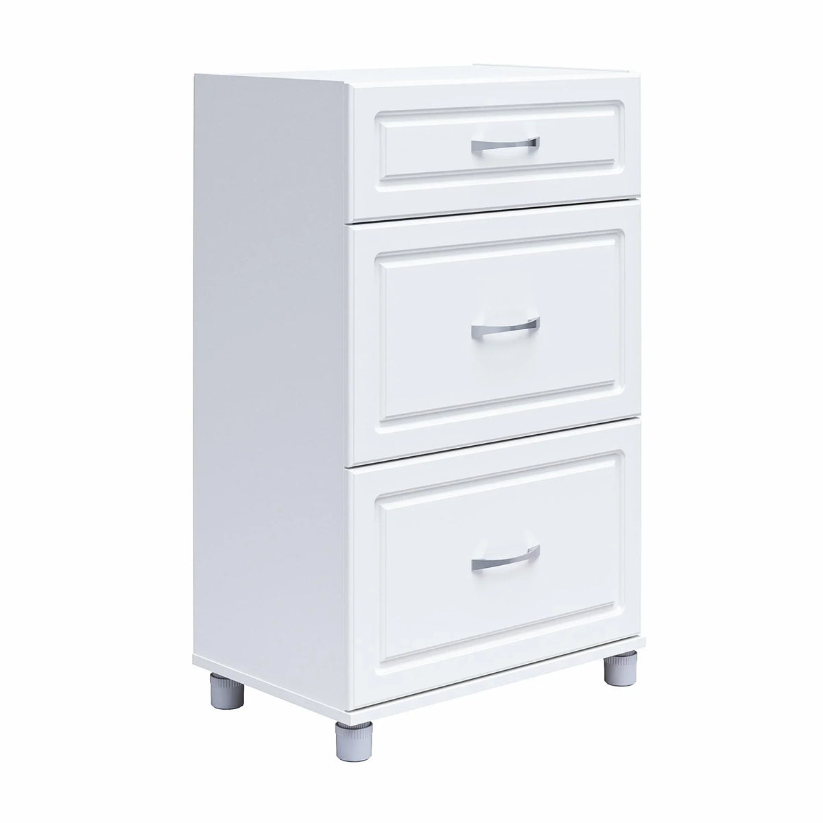 Systembuild Evolution Kendall 24" 3 Drawer Base Garage Storage Cabinet; White