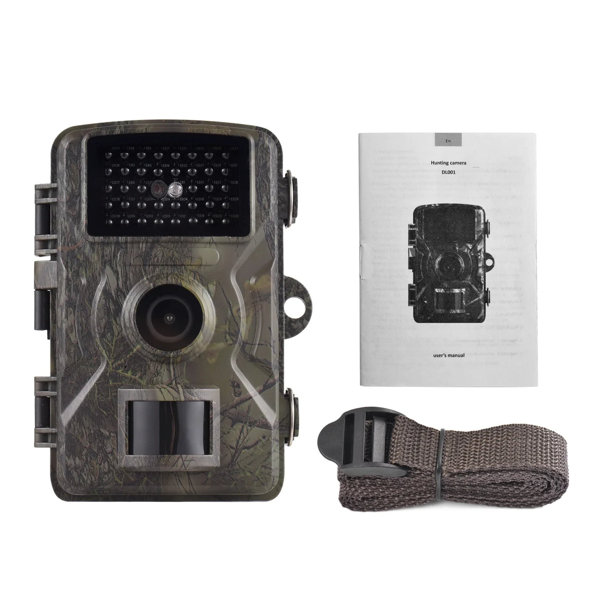 16MP 1080P Wildlife Trail Camera with 2.0 cm TFT Color Screen - Features 0.8s Trigger Time; Infrared Night Vision; Motion Activation; and IP66 Liquidproof Rating