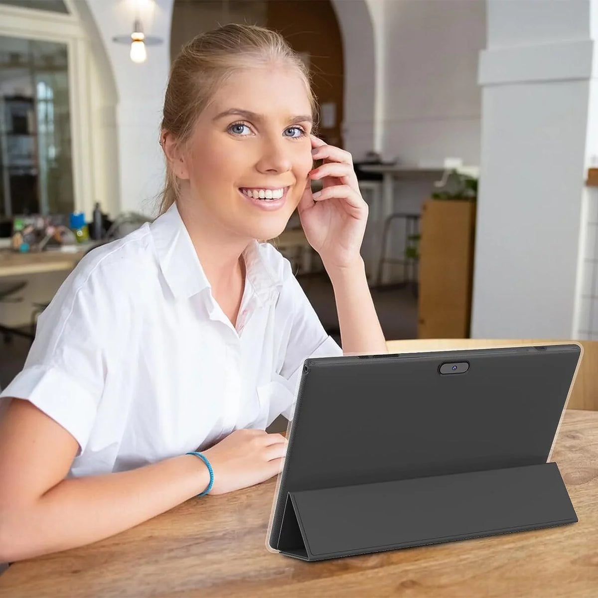 10.1 mm Android 11 Tablet; Newest 2 in 1 Tablets; 4GB RAM+64GB ROM Quad-Core Processor; 1280*800 FHD Tableta with Keyboard/Mouse/Case/Stylus/Tempered Film; 8MP Dual Camera 6000mAh Battery 10" Tab PC